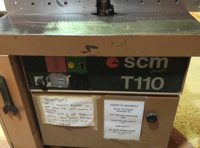 SCM T110 Spindle Moulder Jacks.co.nz